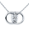 14k White Gold Diamond Pendant