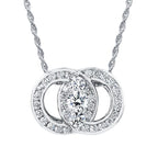 14k White Gold Diamond Pendant