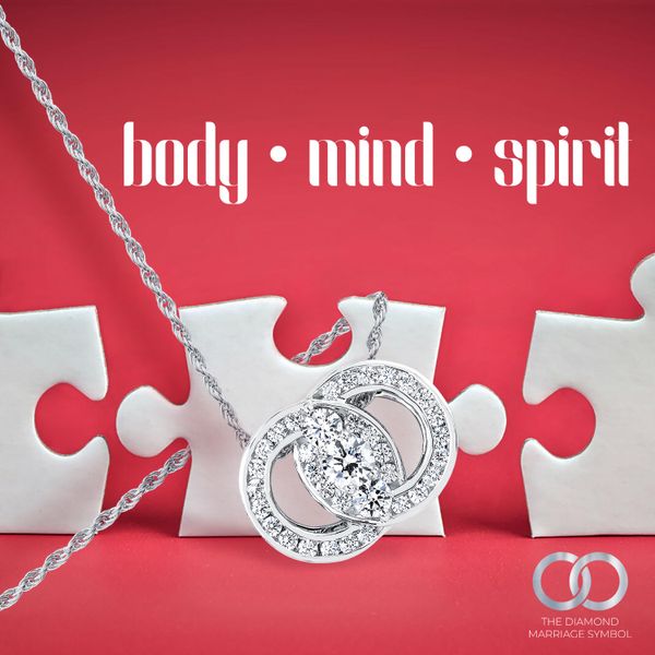 14k White Gold Diamond Pendant - Image 2