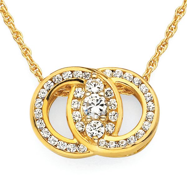 14k White Gold Diamond Pendant