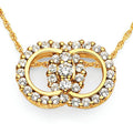 14k White Gold Diamond Pendant