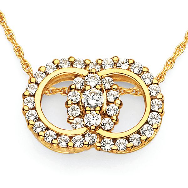 14k White Gold Diamond Pendant