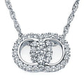 14k White Gold Diamond Pendant