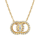 14k White Gold Diamond Pendant