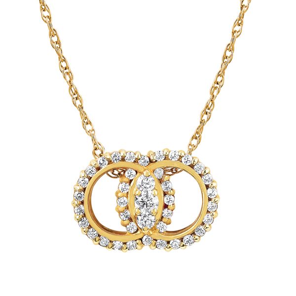 14k White Gold Diamond Pendant