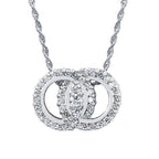 14k White Gold Diamond Pendant