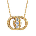 14k Yellow Gold Diamond Pendant