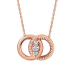 14k Rose Gold Diamond Pendant