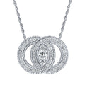 14k White Gold Diamond Pendant