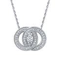 14k White Gold Diamond Pendant