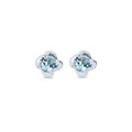 14k White Gold Solitaire Earrings