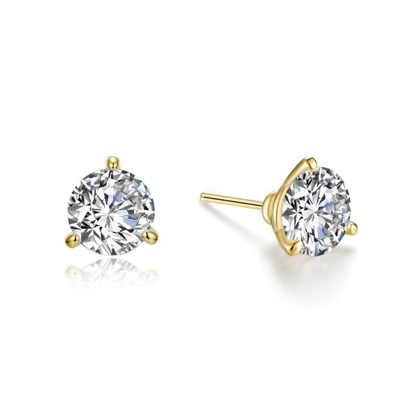 2.5 CTW 3 Prong Martini Stud Earrings