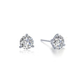 1 CTW 3 Prong Martini Stud Earrings