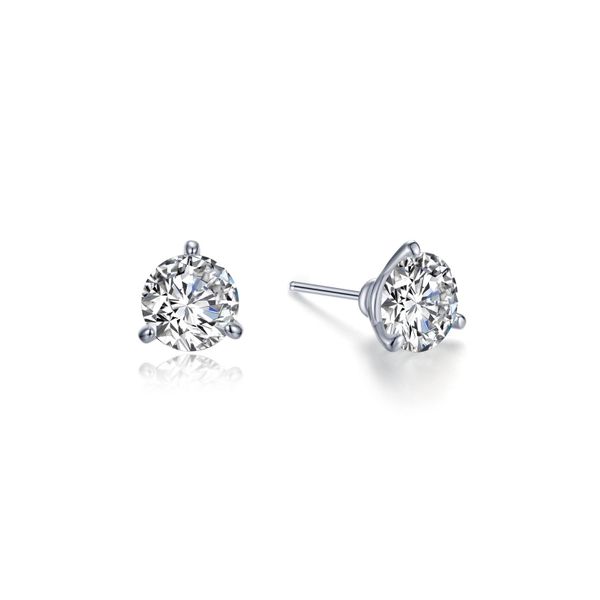 1 CTW 3 Prong Martini Stud Earrings