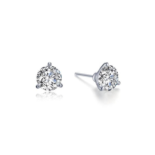 1 CTW 3 Prong Martini Stud Earrings