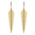 Elegant Feather Drop Earrings