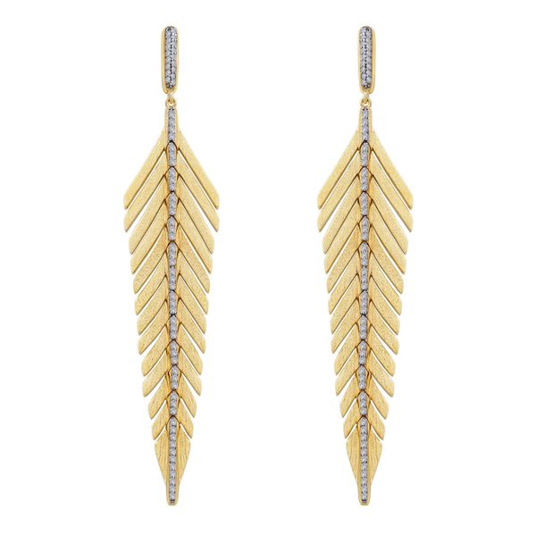 Elegant Feather Drop Earrings
