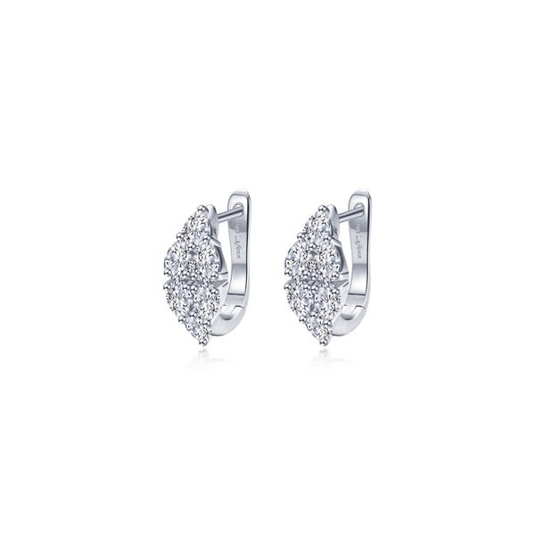 Cluster Huggie Hoop Earrings
