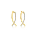 Crossover Oval Hoop Earrings