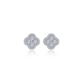 0.8 CTW Halo Stud Earrings