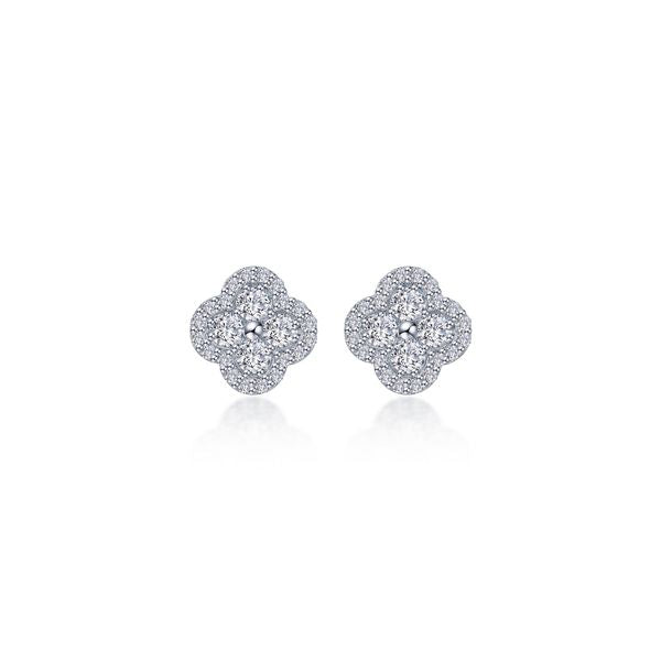 0.8 CTW Halo Stud Earrings
