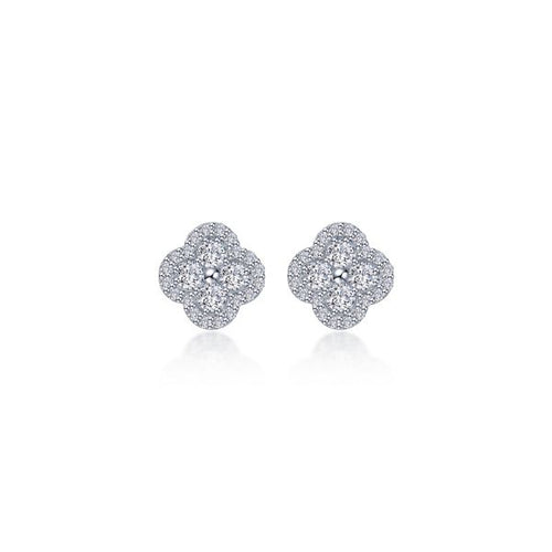 0.8 CTW Halo Stud Earrings
