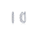 1.5 CTW 3-Stone Huggie Hoop Earrings