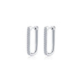 25mm x 14.3mm Rectangle Hoop Earrings