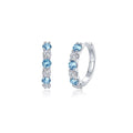 Josie Blue Topaz Hoop Earrings