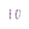 Josie Pink Sapphire Hoop Earrings