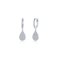 Pave Teardrop Dangle Earrings