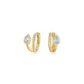 Tessa Bypass Pear Huggie Earrings