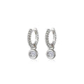 Cordelia Bezel Charm Huggie Earrings