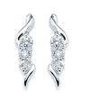 14k White Gold Diamond Earrings