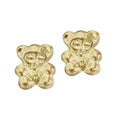 14K Yellow Gold Baby Bear Screwback Earrings