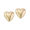 14K Yellow Gold Baby Heart Screwback Earrings