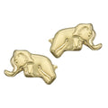 14K Yellow Gold Baby Elephant Screwback Earrings