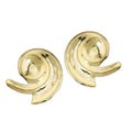 14K Yellow Gold Baby Swirl Screwback Earrings