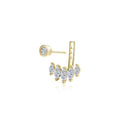 Marquise Crown Ear Jacket Earrings