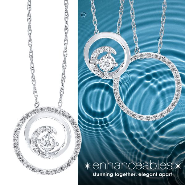 10k White Gold Pendant - Image 2