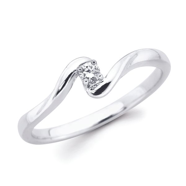 10k White Gold Fashion Ring