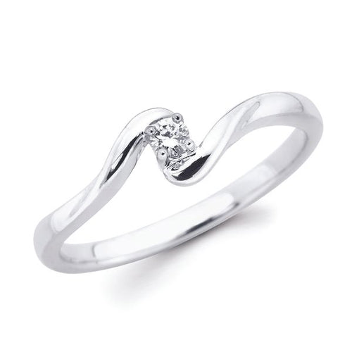 10k White Gold Fashion Ring