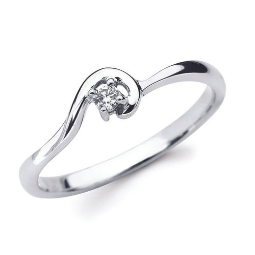 10k White Gold Fashion Ring