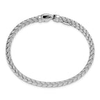 Sterling Rhodium-plated Weaved Silver Bangle - Image 2