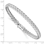 Sterling Rhodium-plated Weaved Silver Bangle - Image 3