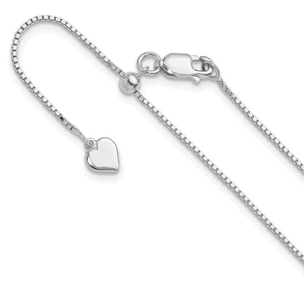 Leslie's Sterling Silver Adjustable .95mm Box Chain