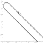 Leslie's SS Rh-plat 1.1mm Round Snake 1in+1in Adjustable Chain - Image 3