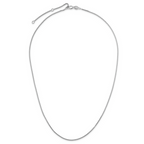 Leslie's SS Rh-plated .95mm Box 1in+1in Adjustable Chain - Image 2