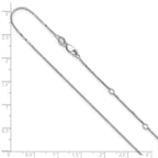 Leslie's SS Rh-plated .95mm Box 1in+1in Adjustable Chain - Image 3