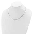 Leslie's SS Rh-plated .95mm Box 1in+1in Adjustable Chain - Image 4